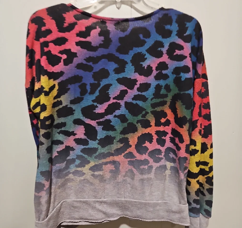 Sweet Claire Multicolor Leopard Print Sweatshirt - Picture 4 of 4